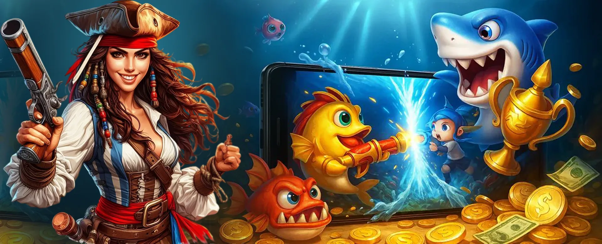 Super Casino Blog Banner with glowing game elements and ace cards